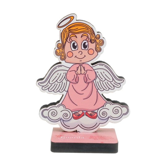 Enfeite Anjo da Guarda Rosa Infantil