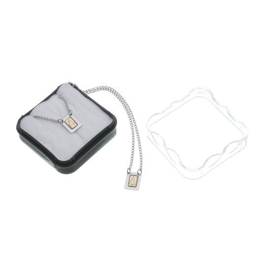 Escapulário de Nossa Senhora Aparecida Mini em Inox - Dourado