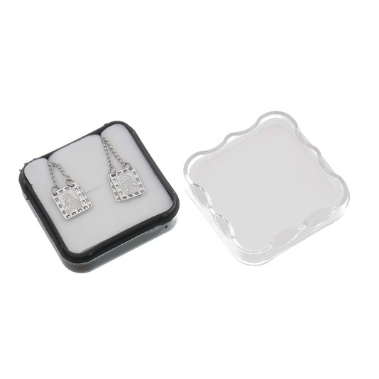 Escapulário de Nossa Senhora do Carmo com Chapa Dupla - Inox