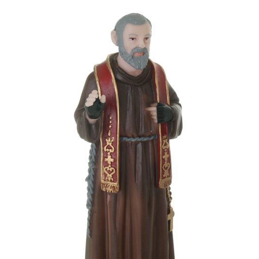 Imagem de Padre Pio em Resina - 20cm