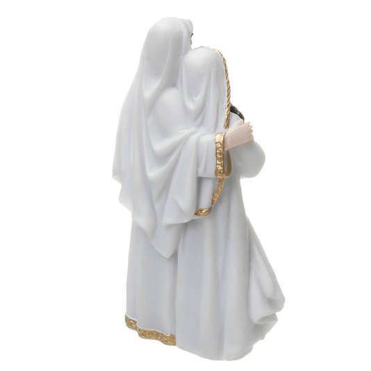 Imagem Sagrada Família em Resina - Branca 14cm