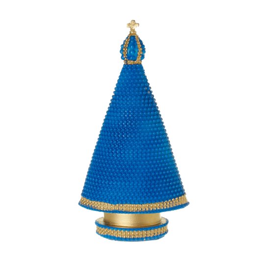 Imagem de Nossa Senhora Aparecida em Resina com Manto Trabalhado - 20,5cm