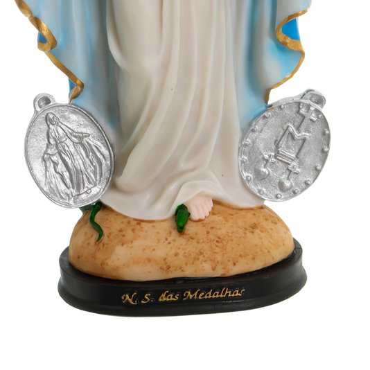 Imagem de Nossa Senhora Das Graças com Medalha em Resina - 30cm
