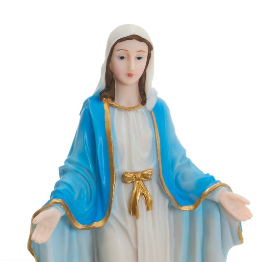 Imagem de Nossa Senhora Das Graças com Medalha em Resina - 30cm
