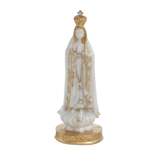 Imagem de Nossa Senhora de Fátima Pérola em Resina - 15,5cm