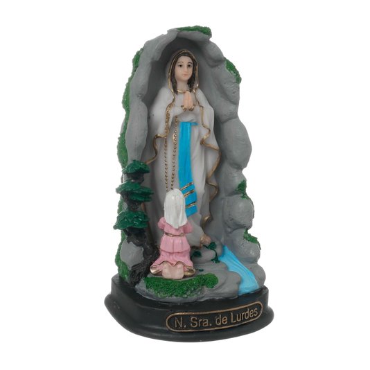 Imagem de Nossa Senhora de Lourdes Na Gruta - 13,5cm