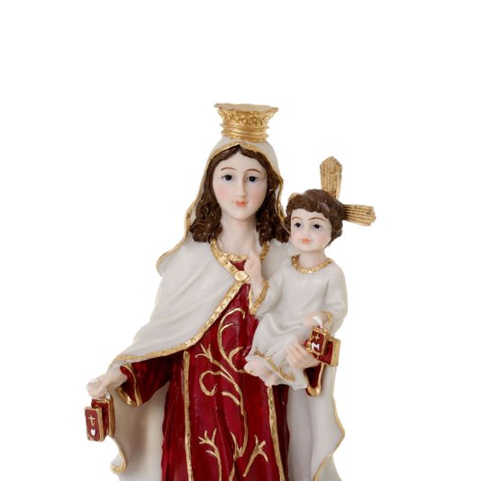 Imagem de Nossa Senhora do Carmo em Resina Colorida - 31,5cm