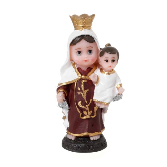 Imagem Infantil de Nossa Senhora do Carmo em Resina - 8cm