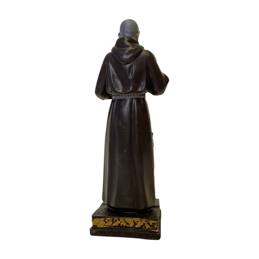 Imagem de Padre Pio em Resina - 15cm