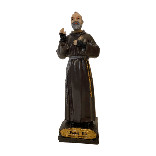 Imagem de Padre Pio em Resina - 15cm