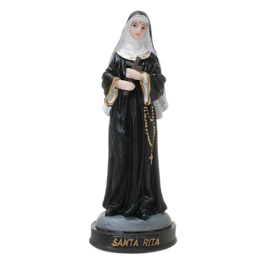 Imagem de Santa Rita de Cássia em resina - 15,5cm