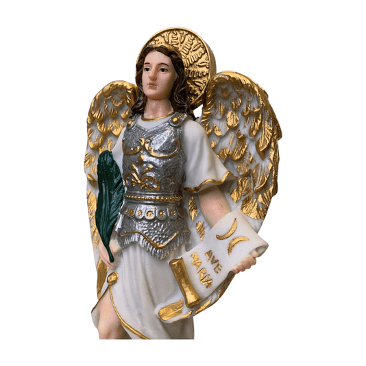 Imagem de São Gabriel Arcanjo em Resina Colorida - 22cm