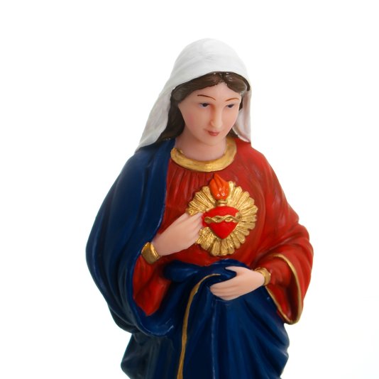 Imagem Sagrado Coração de Maria em Resina - 31,5cm