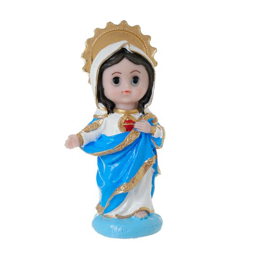 Imagem do Sagrado Coração de Maria Infantil em Resina - 15cm