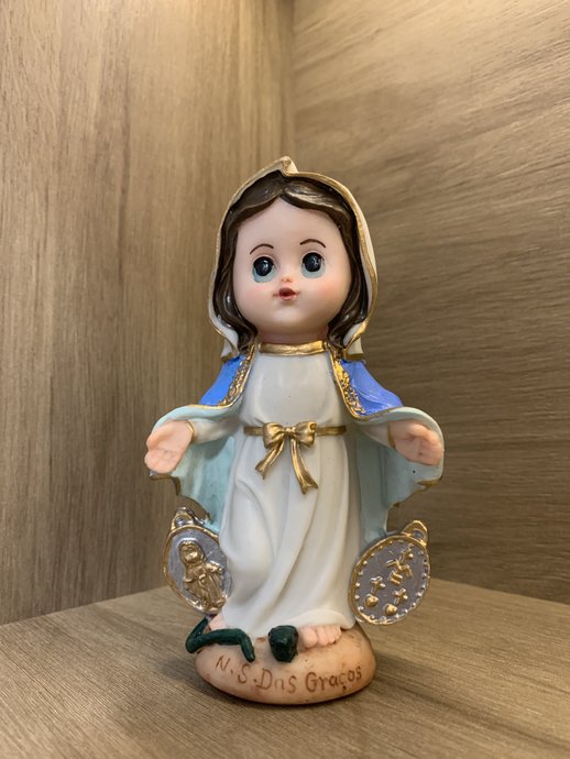 Imagem Nossa Senhora Das Graças Infantil em Resina - 14cm