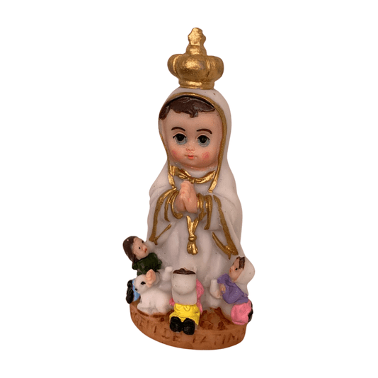 Imagem Nossa Senhora de Fátima Infantil em Resina - 8cm