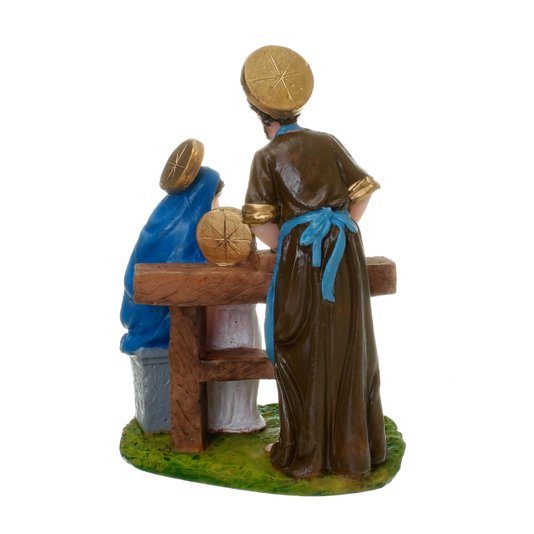 Imagem Sagrada Família com São José Carpinteiro em Resina - 12cm
