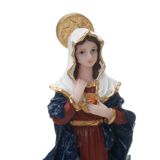 Imagem Sagrado Coração de Maria em Resina - 15cm