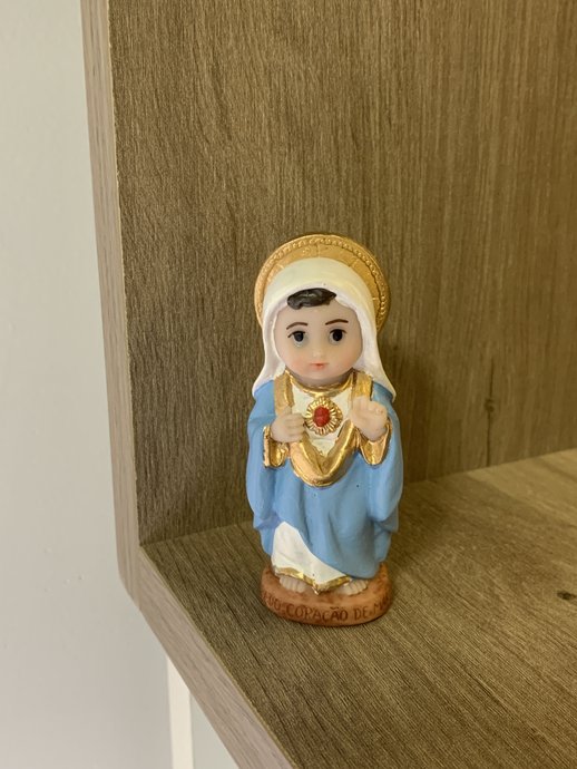 Imagem Sagrado Coração de Maria Infantil em Resina - 8cm