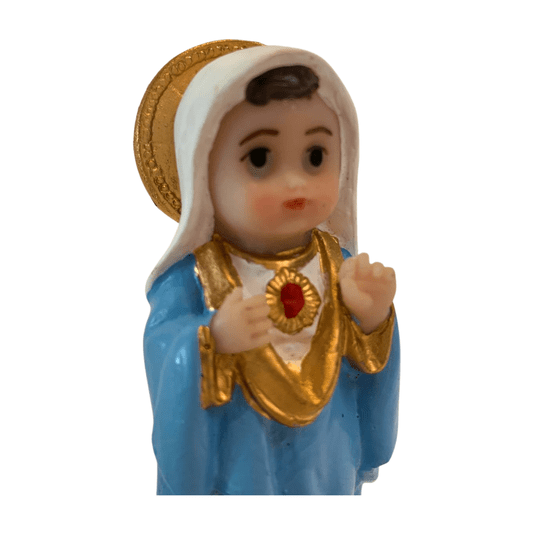 Imagem Sagrado Coração de Maria Infantil em Resina - 8cm
