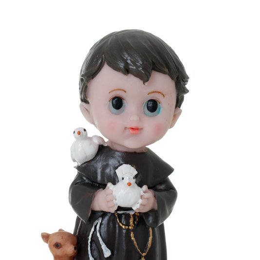 Imagem São Francisco de Assis infantil em resina - 13cm