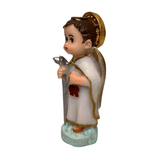 Imagem Infantil de São Rafael Arcanjo em Resina - 7,8cm