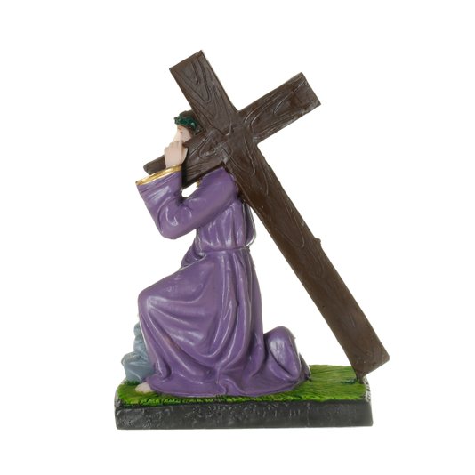 Imagem de Nosso Senhor dos Passos em Resina Colorida - 13cm