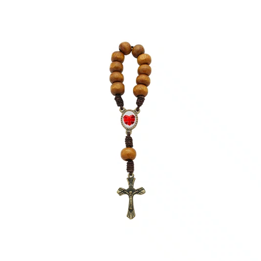 Kit Dezena Dizimista Madeira Marrom Clara 8mm 6un