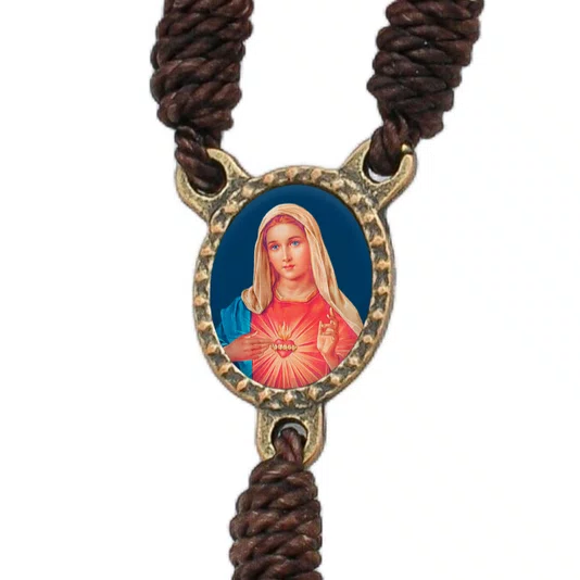 Kit Dezena Imaculado Coração De Maria Pérola Vermelha 8mm 6un