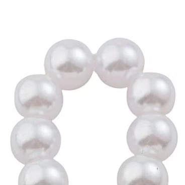 Kit Dezena Nossa Senhora Das Graças Pérola Abs Branca 8mm 6un