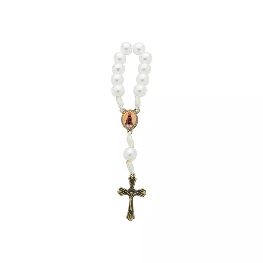 Kit Dezena NS Aparecida Pérola ABS Branca 8mm 6un