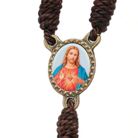Kit Dezena Sagrado Coração De Jesus Pérola Vermelha 8mm 6un
