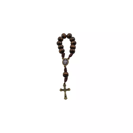 Kit Dezena São Bento Madeira Marrom Escuro 8mm 6un