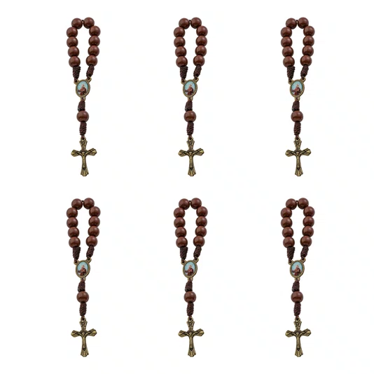 Kit Dezena São Francisco Pérola Marrom 8mm 6un