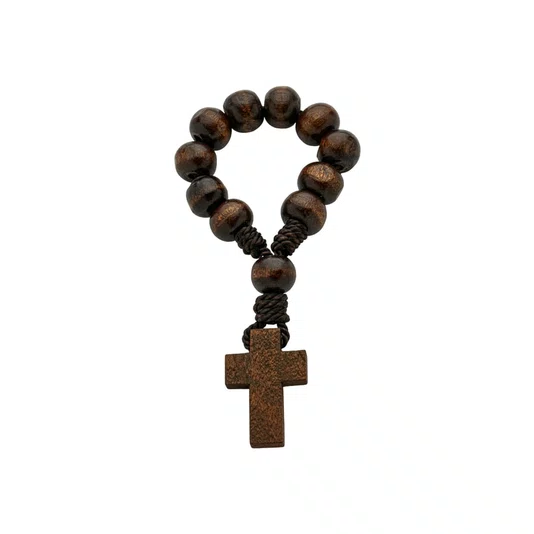 Kit Dezenas de Dedo Simples em Madeira Marrom Escuro 6un