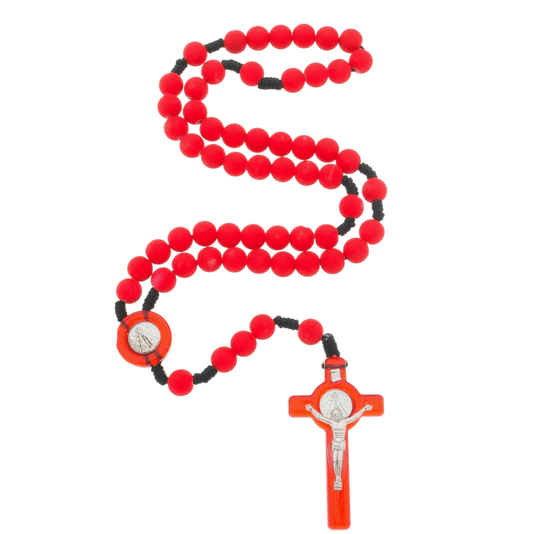 Kit Terço de Nossa Senhora Aparecida Colorido com Contas Lisas - 12Un