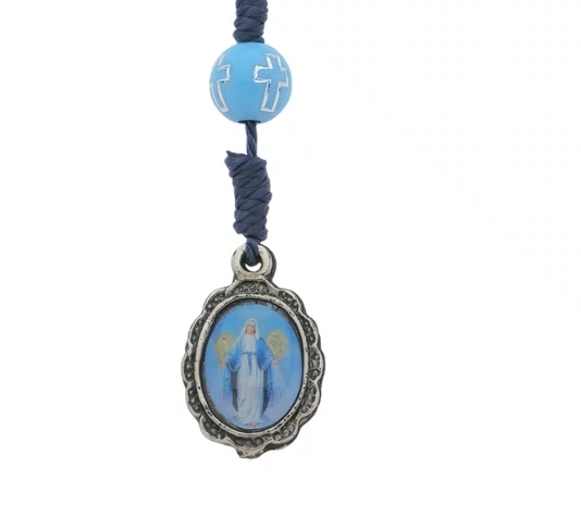 Kit Terço de Pulso de Nossa Senhora das Graças Azul Marinho - 3Un