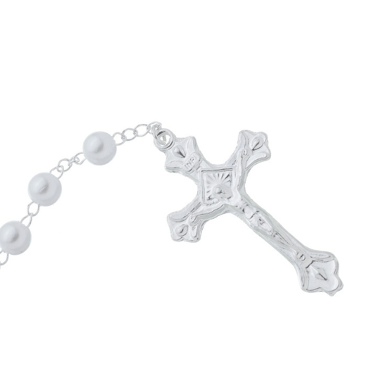 Lembrança para Crisma do Divino Espírito Santo com Terço e Caixa - Branco