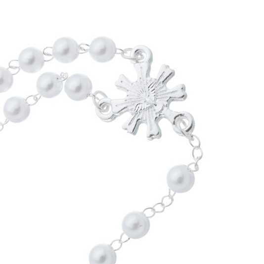 Lembrança para Crisma do Divino Espírito Santo com Terço e Caixa - Branco