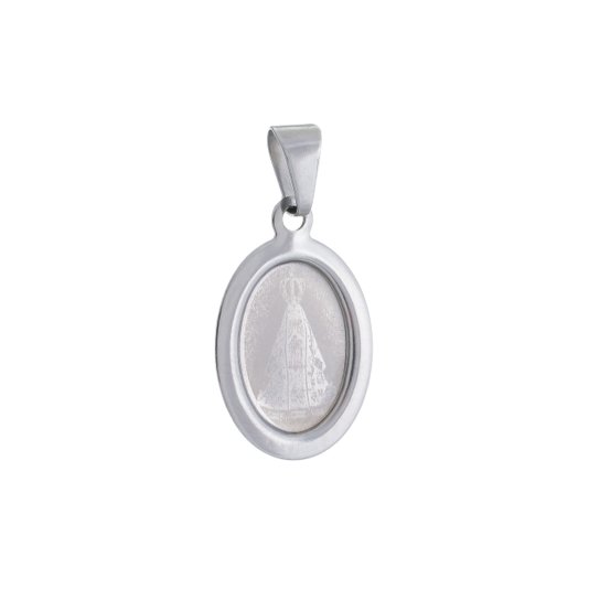 Medalha de Nossa Senhora Aparecida em Inox Gravada a Laser - 3un