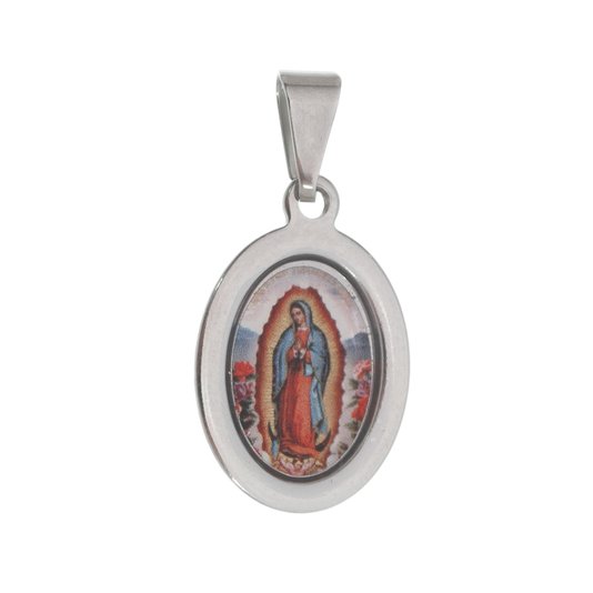Medalha Nossa Senhora de Guadalupe em inox - 3un