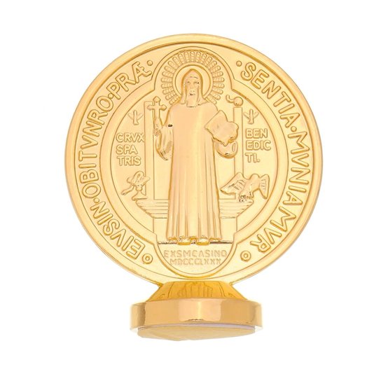 Medalha de São Bento para Carro - Dourada