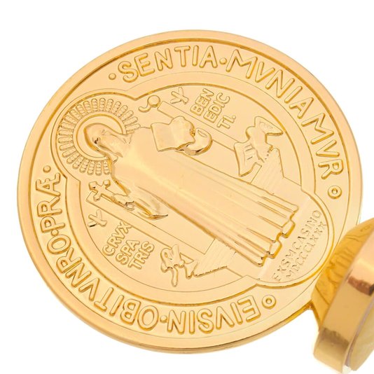 Medalha de São Bento para Carro - Dourada