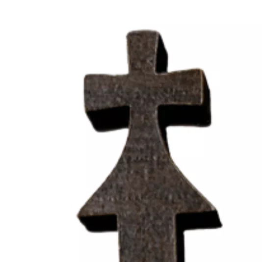 Mini Capela da Sagrada Família de Nazaré em MDF - Marrom Escuro