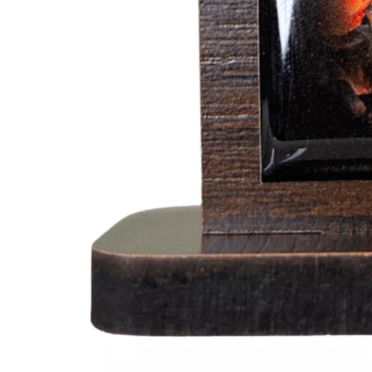 Mini Capela de São Miguel Arcanjo em MDF - Marrom Escuro