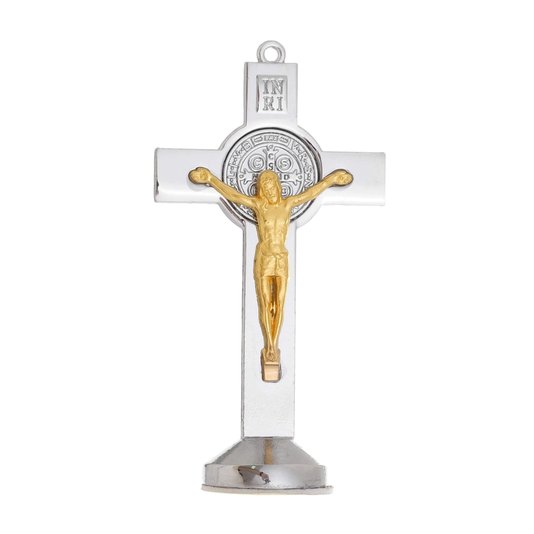 Pedestal Crucifixo de São Bento - 8,5cm