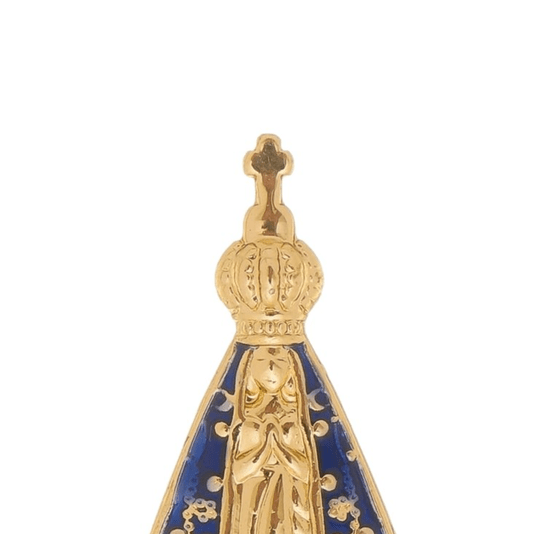 Pedestal para Carro de Nossa Senhora Aparecida em Metal Dourado - 4,5cm