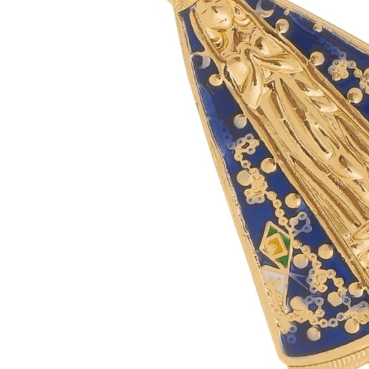 Pedestal para Carro de Nossa Senhora Aparecida em Metal Dourado - 4,5cm