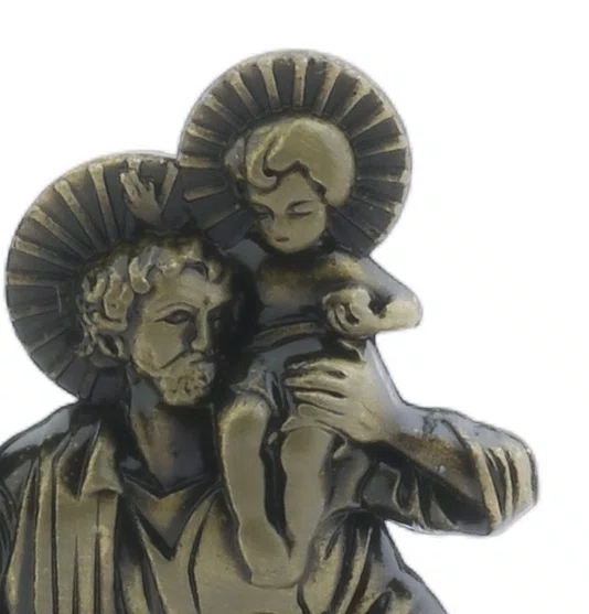 Pedestal para Carro de São Cristóvão 5cm - Ouro Velho