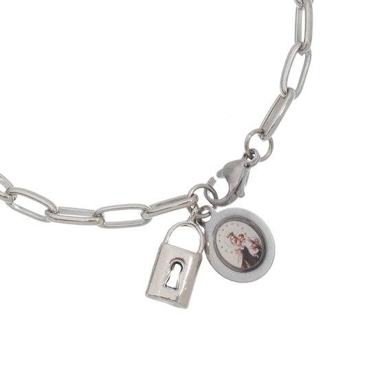 Cadeia de Consagração com Medalha de Nossa Senhora do Carmo - Inox